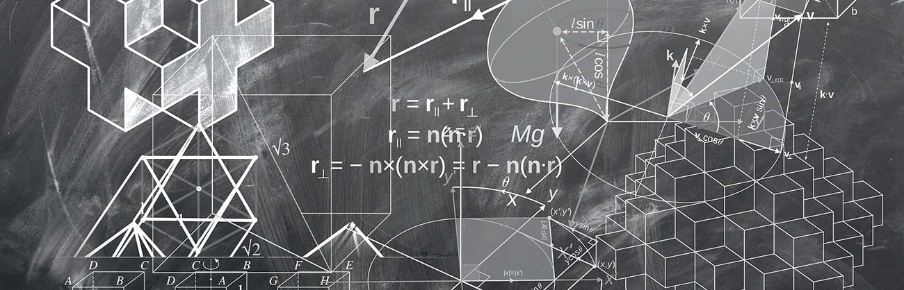math formulas on chalk board